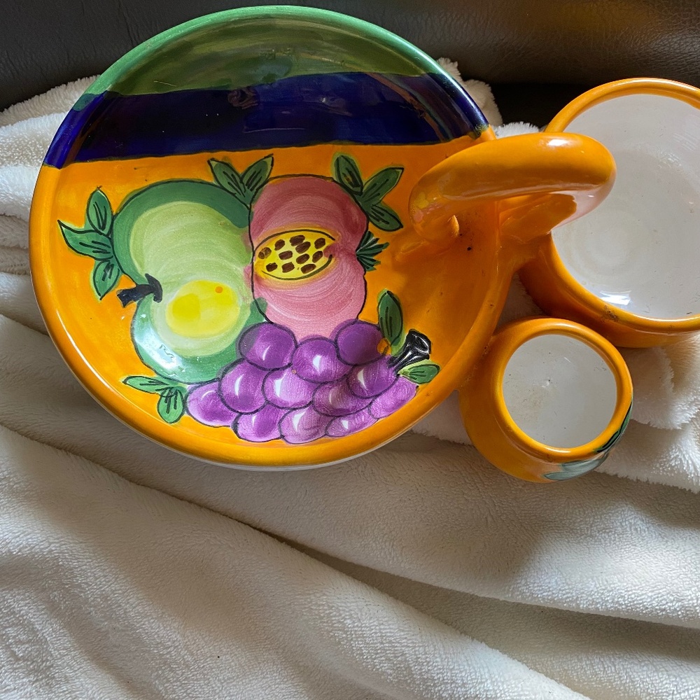 Vintage Olive Bowl Spain Ceramic